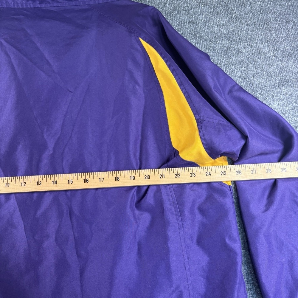 LSU Tigers NCAA Purple Gold Pullover Windbreaker Jacket Mens XL Embroidered - Picture 6 of 6